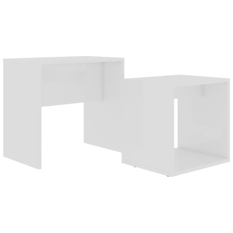Coffee Table Set White 18.9x11.8x17.7 Engineered Wood
